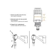 Снимка на Универсален конектор за смесител макс. 40 мм Black Line BRADAS
