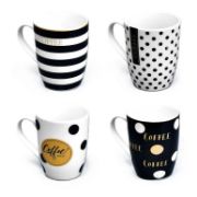 Снимка на Kомплект порцеланови чаши 4 бр. COFFEE