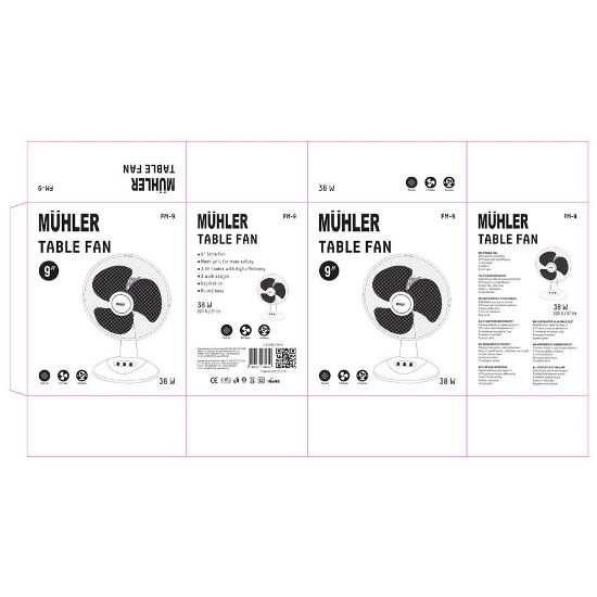 Снимка на Настолен вентилатор 9" 20 W FM-9 MUHLER