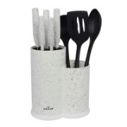 Снимка на Комплект ножове и прибори за сервиране със стойка 8 части ZILNER