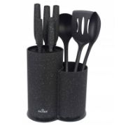 Снимка на Комплект ножове и прибори за сервиране със стойка 8 части ZILNER