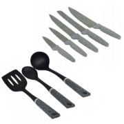 Снимка на Комплект ножове и прибори за сервиране със стойка 8 части ZILNER