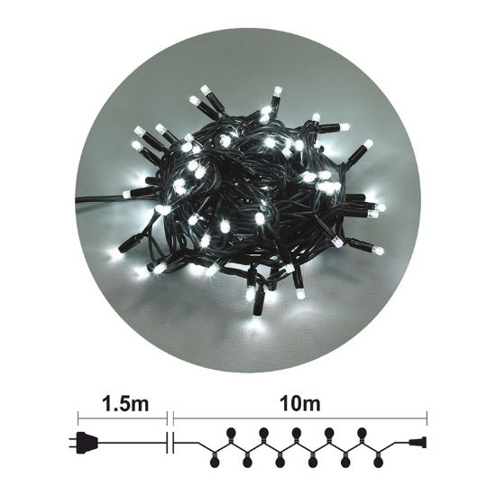 Снимка на Гирлянд 100 бели LED лампички 10м ENIGMA