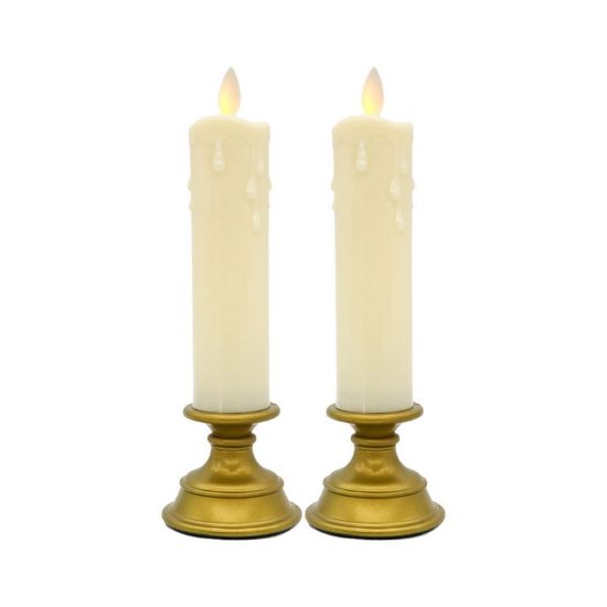 Снимка на LED декоративна свещ Candle Gold к-кт от 2 бр. LIGHTEX