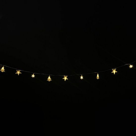 Снимка на LED светещ гирлянд снежинка, звезда, елхичка 1.65 м LIGHTEX