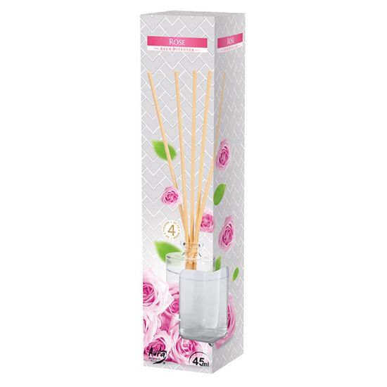 Снимка на Ароматизатор с пръчици Роза 45 мл BISPOL