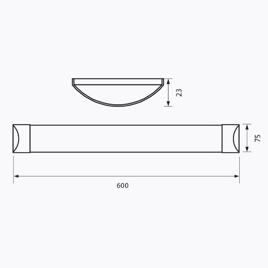 Снимка на LED осветително тяло FLAT LED 18W 600 MM CL 4000K