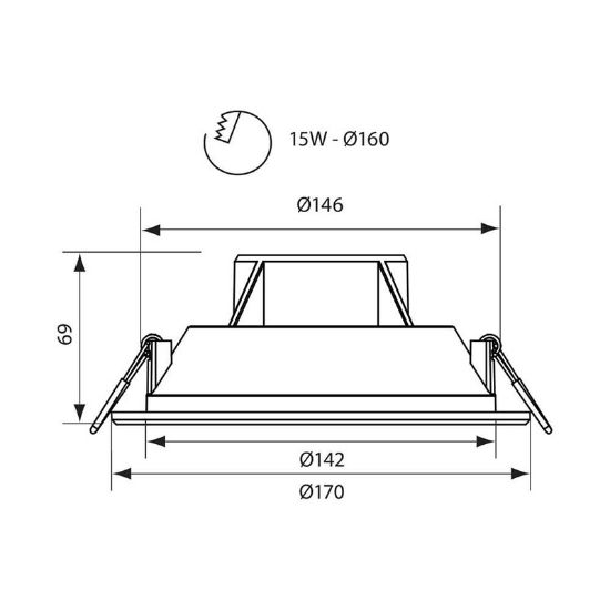 Снимка на LED панел TOP LED 15W VIVALUX