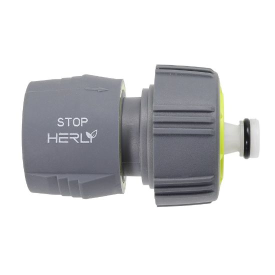 Снимка на Конектор 1/2" Ж за маркуч 3/4" Stop функция Pro HERLY