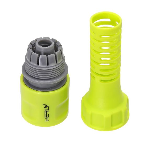 Снимка на Конектор 1/2" Ж за маркуч 1/2" с предпазител S-line HERLY